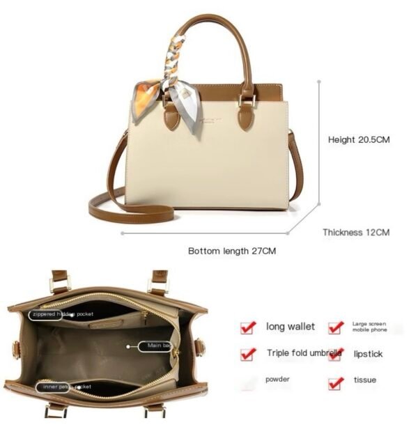 Two-Tone Elegant Handbag - Image 2